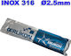 Oerlikon Belinox E316 Ηλεκτρόδια 2.5x300mm 1kg 502375-1