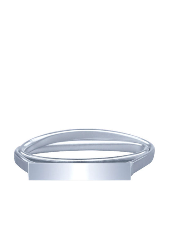 Elastic Women's Silver Belt