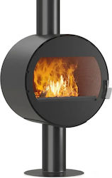 Thermogatz Κεραμική Ξυλόσομπα 10.2kW Μαύρη