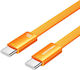Vention Flat Braided USB 2.0 Cable USB-C Male USB-C 60W PD Orange 1m