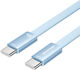 Vention Cablu USB 2.0 Flat / Braided USB-C Masculin - USB-C 60W PD Albastru 1m TRZSF