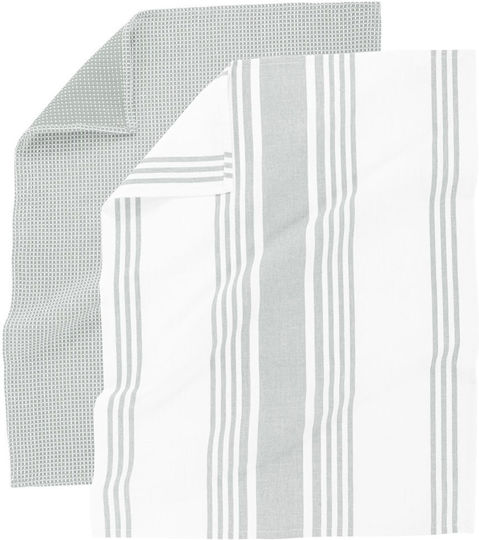 Tiseco Tiseco Küchentuch aus 100% Baumwolle in Grau Farbe 50x70cm 4 Stück