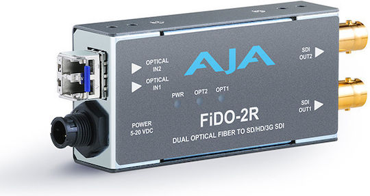 Aja 2-channel Single Mode Lc Fiber To 3g-sdi Receiver Fido-2r