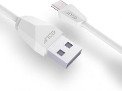 Golf 1828 Regular USB 2.0 σε micro USB 1m Λευκό