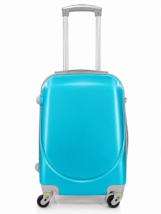 Ormi Reise Koffer Kabine Hart Türkis Blau mit 4 Räder Höhe 52cm