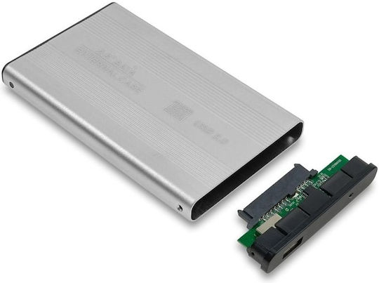 External Hard Drive Case for SATA III with SATA Connection in Silver Colour
