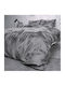 Sleep Time Set Huse Pentru Pilote 240x220cm Superdublu Cu 2 Fețe De Pernă Argintiu