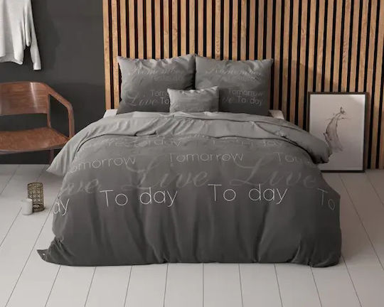 Sleeptime Set Huse Pentru Pilote Simplu 140x220cm Gri