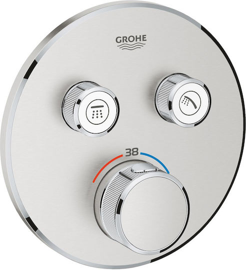 Grohe Μίκτης Μπαταρίας Εντοιχισμού για Ντουζιέρα Γκρι