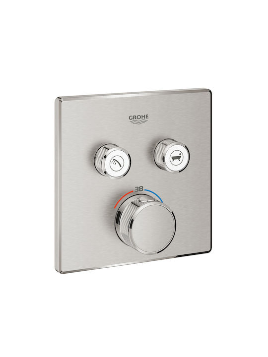 Grohe Смесител Вградена Батерия за Душ Сива