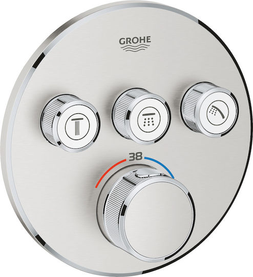 Grohe Μίκτης Μπαταρίας Εντοιχισμού για Ντουζιέρα Γκρι