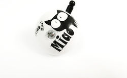 Saks Cat Bell 50mm Metal White Black