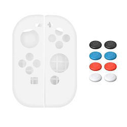 Nintendo Switch Switch Oled Joy-con Xdcase 1 Pereche Husă Protectoare Moale din Silicon Capace Joystick Albe