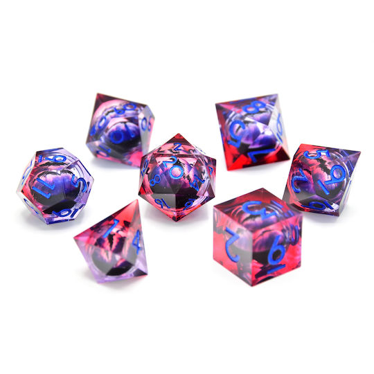 Eldritch Iris Elektroplattierte Schwebeauge Rollenspiele Würfel Set
