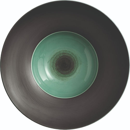 GTSA Ekate Green Porcelain Pasta Plate with Diameter 24cm