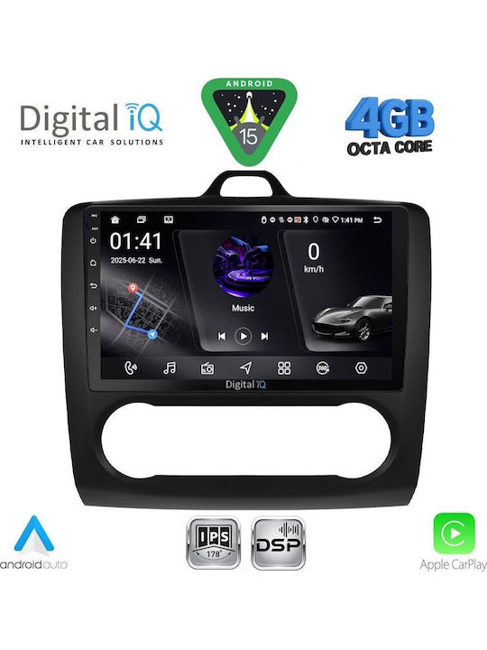 Digital IQ Car Audio System for Ford Focus 2005-2012 with Clima Bluetooth USB WiFi GPS Apple CarPlay Android Auto with 9" Touch Screen