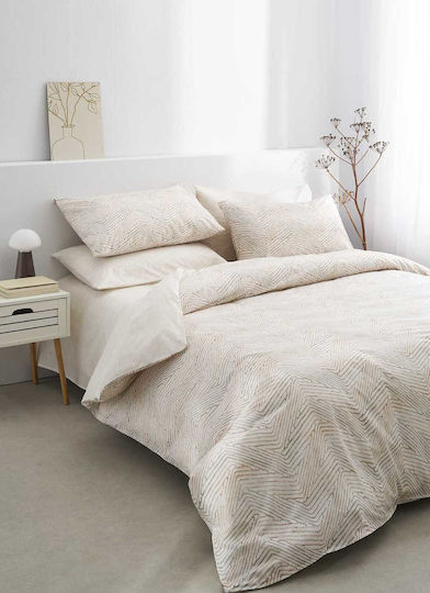 Vesta Home Ariadni Σετ Σεντόνια King Size με Λάστιχο 240x270+35εκ. Μπεζ (4τμχ)