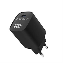 Gembird TA-UC-1C-PD60LCD-01-BK Адаптор 60W Gembird TA-UC-1C-PD60LCD-01-BK Адаптор 60W