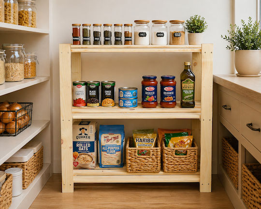 Kitchen Rack Beige 85x40x90cm
