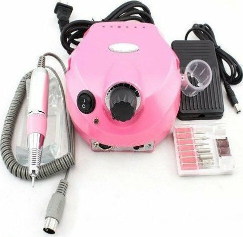 Nail Drill Electric 30W Pink 20000 Rounds with Pedal