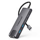 Lemorele TC24L USB-C Докинг Станция с HDMI 4K PD Ethernet Черен