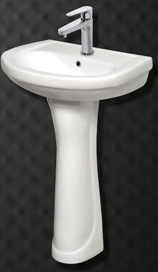 Gloria Vico Einbau Badezimmerwaschbecken Porzellan 53x42cm Weiß Gloria Vico Einbau Badezimmerwaschbecken Porzellan 53x42cm Weiß