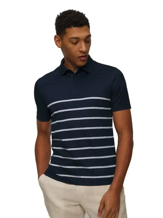 Polo Short Sleeve Blouse Navy/Light Blue