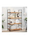 vidaXL Rectangular Bookcase Shelf Made of Solid Wood Brown 80x40x4cm 3279637 3 Pieces