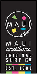 Πετσέτα Θαλάσσης Παιδική Microfiber Μαύρη 70x140εκ Maui 4959