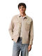 Μακρυμάνικo Overshirt Μπεζ