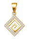 Prince Silvero Charm with Stones from Gold 9K with Zircon