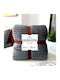 Κουβέρτα Fleece Μονή 150x200εκ. Gray