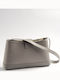 Leather Women's Shoulder Bag Gray T22258-1