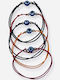 Women's Bracelet Set with Eye Design Made of Cord