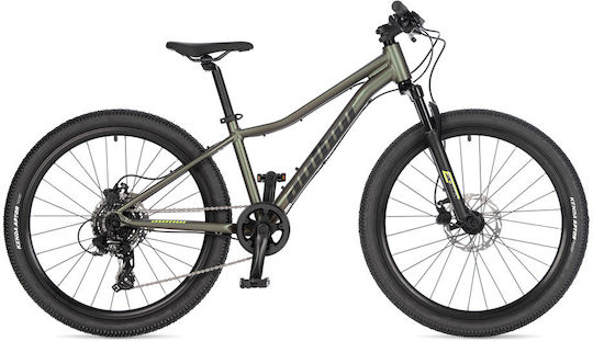 Author 24" 2026 Grünes Mountainbike mit Geschwindigkeiten und Hydraulischen Scheibenbremsen