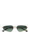 JohNocera Unisex Sunglasses With Gold Metallic Frame And Green Lens JN-winnie-c01