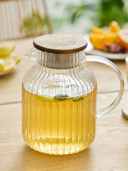 Τσαγιέρα με Φίλτρο Γυάλινη Διάφανη 1600ml