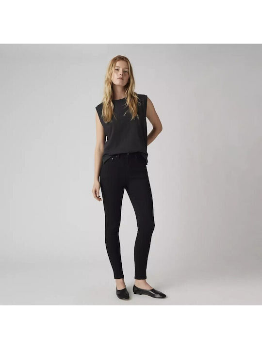 Ψηλόμεσο Γυναικείο Jean Παντελόνι σε Skinny Εφαρμογή Μαύρο