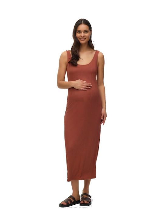 Maternity Dress Long Mahogany 20021471 Tank Mamalicious