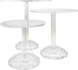 Σετ 3 Στρογγυλές Βάσεις Plexiglass Ανισόπεδες Πλ1 Rin-pl1