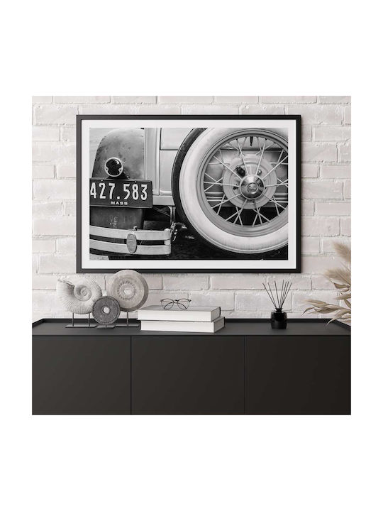 Poster Vintage Car I Pst2570 40cm X 50cm Premium Black Wooden Frame
