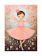 Kids Wall Art Ballet Dancer with Black Wooden Frame 40x50cm
