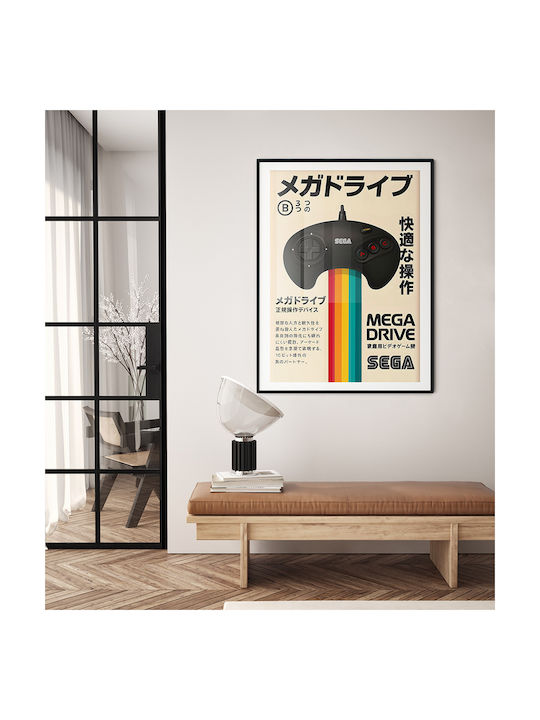 Gaming Poster Sega Mega Drive Controller Japane...