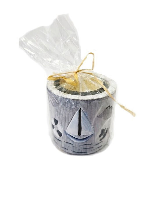 Ceramic Candle Holder for Tealights in Gray Color
