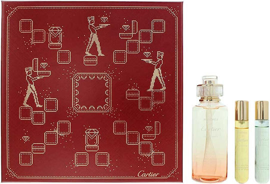 Set Cartier Rivieres De Cartier Insouciance Eau De Toilette Unisex 100 Ml + Rivieres De Cartier Luxuriance Eau De Toilette Unisex 10 Ml + Allegresse Eau De Toilette Unisex 10 Ml
