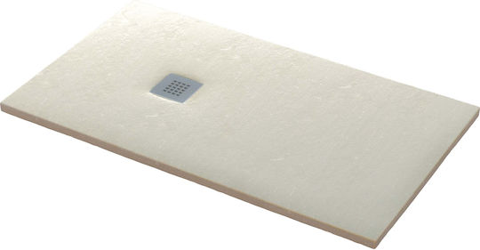Sanitec Flat Stone Karisto А406-29-Ocra Душ Кабина От Изкуствен Камък 150x90см Сив