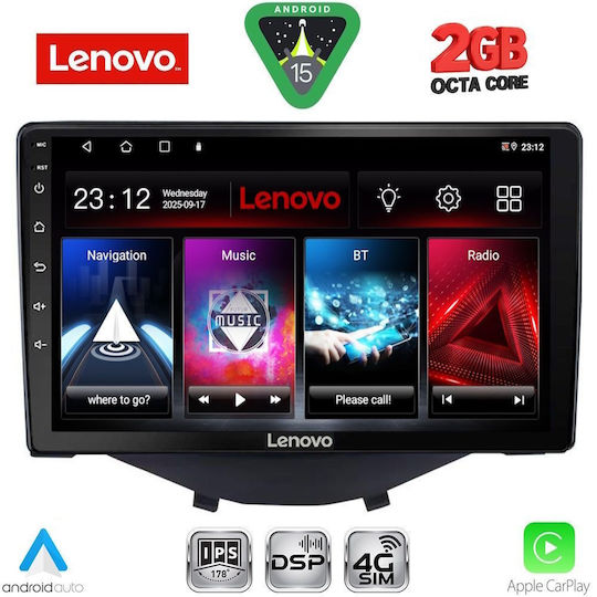 Lenovo Lvf 5715_cpa Clima 9 Инчов Мултимедиен Таблет Citroen C1-Peugeot 108-Toyota Aygo Модел 2014-2022