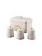Coffee Tea Sugar Jar with Brown Lid 22x22x23cm 1 Piece