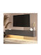 TV Stand with LED Lighting Gray L180xD31xH28cm