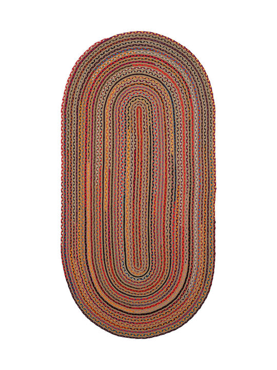 SteweHome Summer Jute Coral Runner Rug 80x150cm